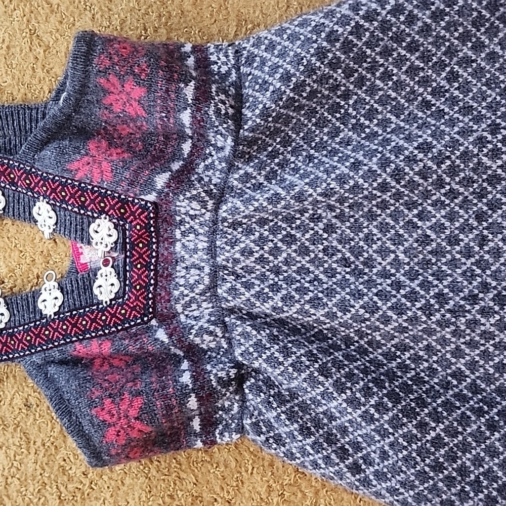 Free People Grey and Burgundy Wool Nylon Casual Dress, XS - Picture 4 of 12